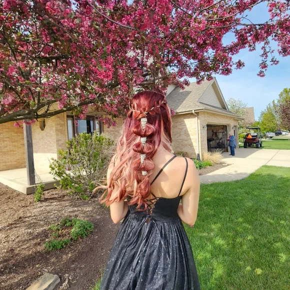 Black Prom Dress Size 0/2 PROMBAY - Picture 3 of 5